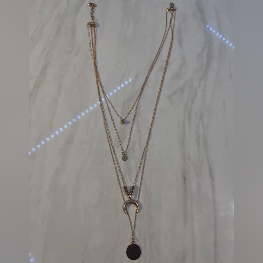 4 layered boho necklace